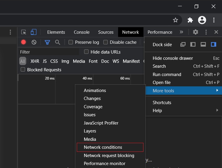 Chrome network conditions