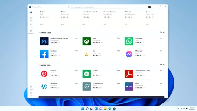 Windows Store layout